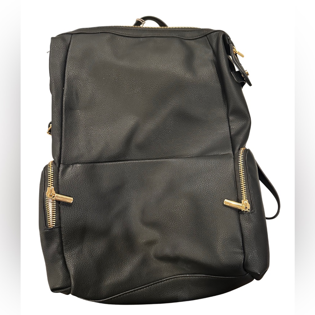 A New Day Black Bag With Gold Details